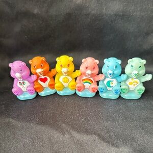 Vintage Care Bears Rainbow Mini Cake Topper Set Full Matching